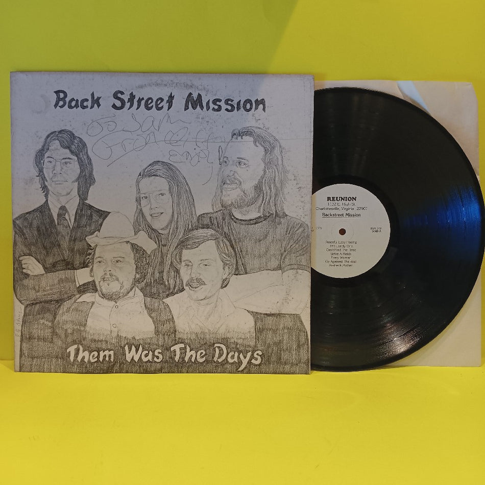 Back Street Mission - Them Was the Days / Cliff Johnson Autographed - 1979 - BSM 079 - Used - VG++ - Vinyl