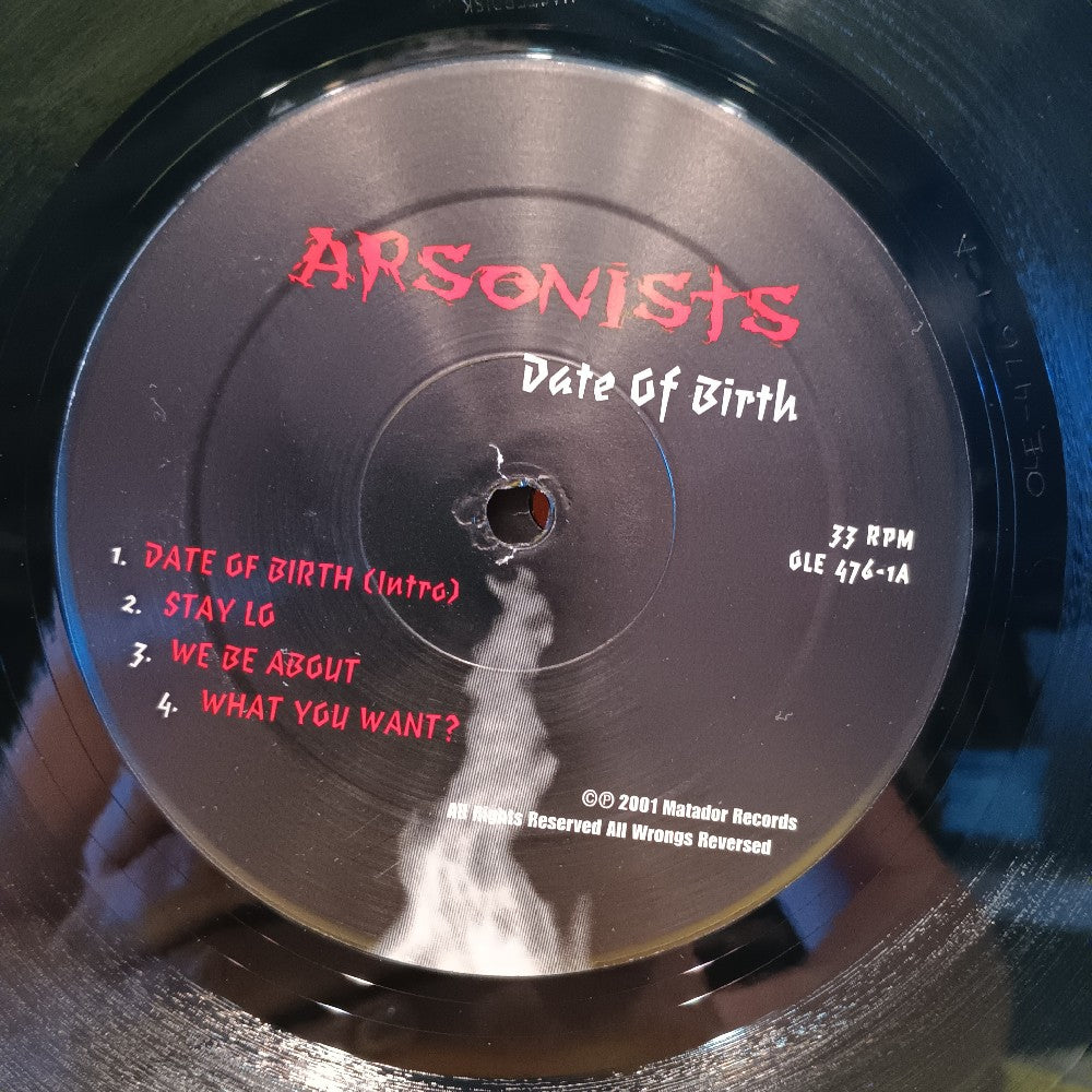 The Arsonists - Date Of Birth / Promo - 2001 - OLE 476-1 - Used - VG++ - Vinyl