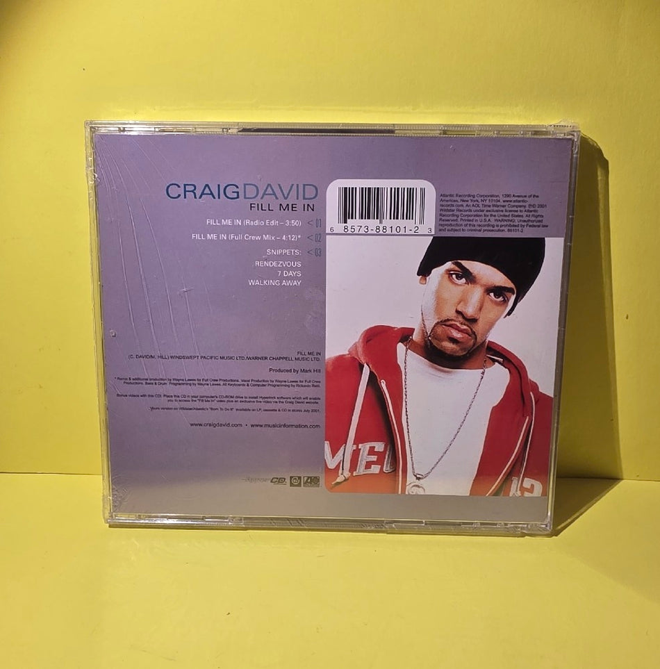 Craig David - Fill Me In - 2001 - 88101-2 - New - Sealed - CDs