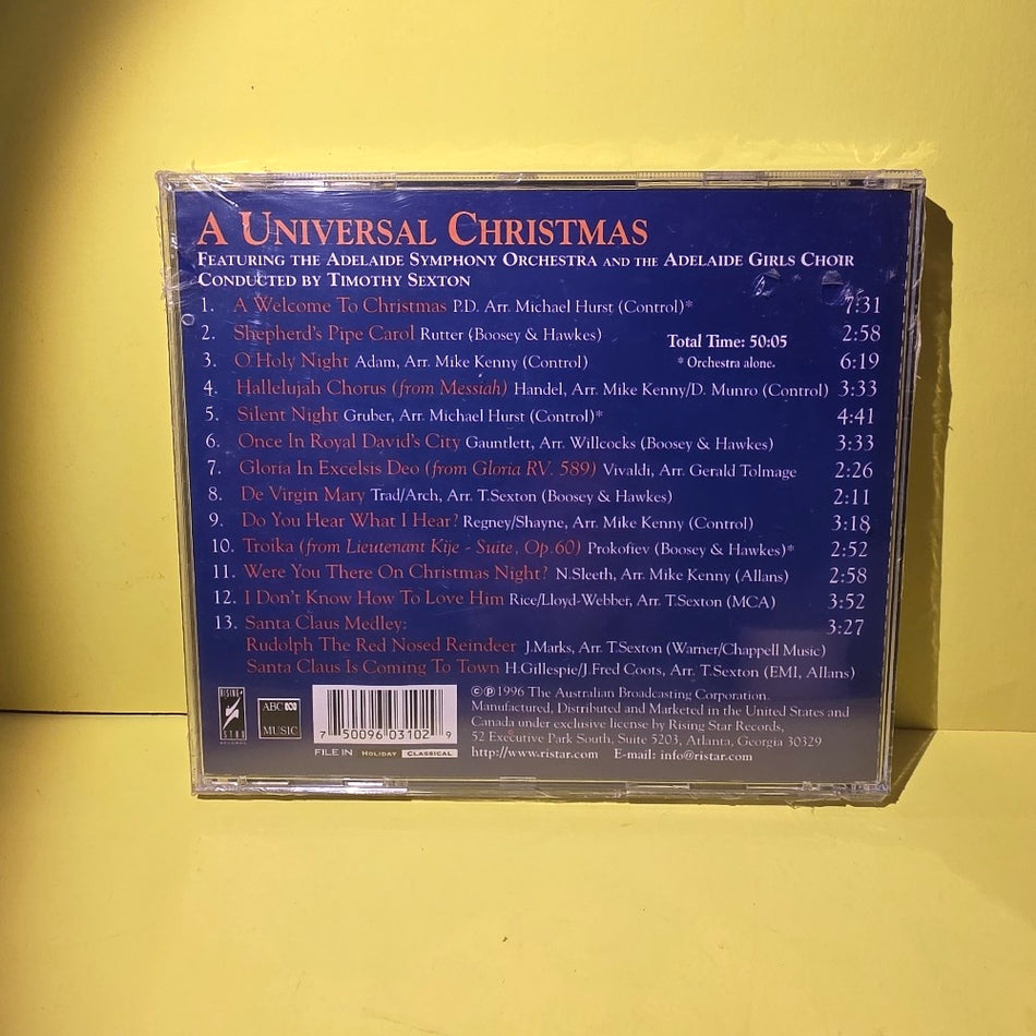 Adelaide Symphony Orchestra - A Universal Christmas - 1996 - RS0310 - New - Sealed - CDs
