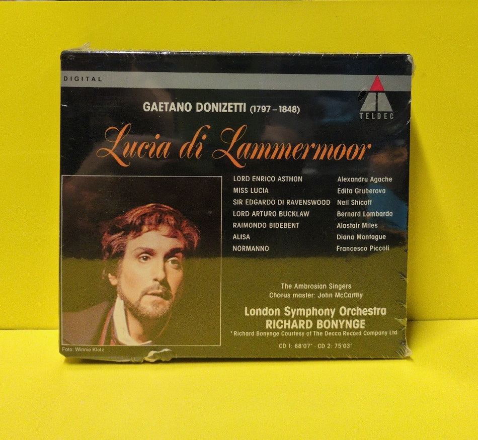 Donizetti - Edita Gruberova •  Neil Shicoff •  Alexandru Agache •  Alastair Miles •  Ambrosian Singers* •  London Symphony Orchestra •  Richard Bonynge - Lucia Di Lammermoor - 1992 - 9031-72306-2 - New - Sealed - CDs - 2xCD Box Set - European Import