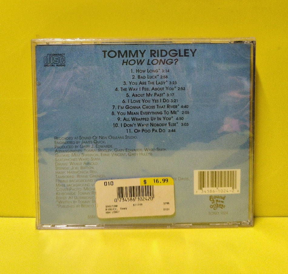 Tommy Ridgley - How Long? - 1992 - SONO 1024 - New - Sealed - CDs