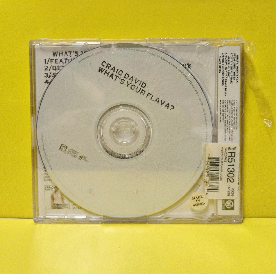 Craig David - What's Your Flava? - 2002 - 2467800412 - New - Sealed - CDs - CD Single - Australia Import
