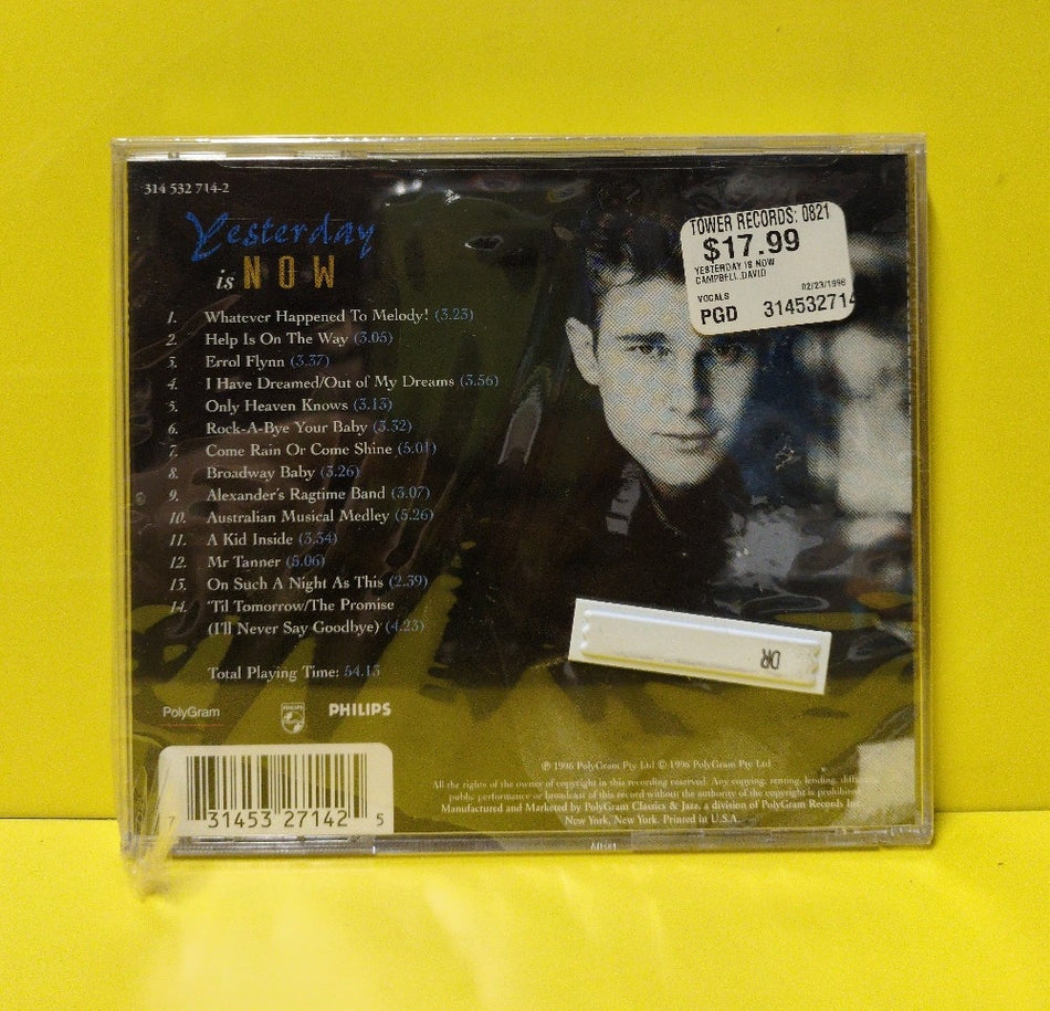 David Campbell - Yesterday Is Now - 1996 - 314 532 714-2 - New - Sealed - CDs