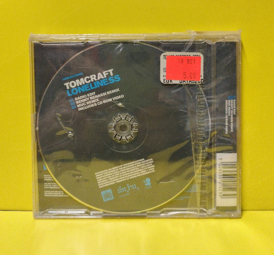 Tomcraft - Loneliness - 2003 - DATA52CDS - New - Sealed - CDs - CD Single - UK Import