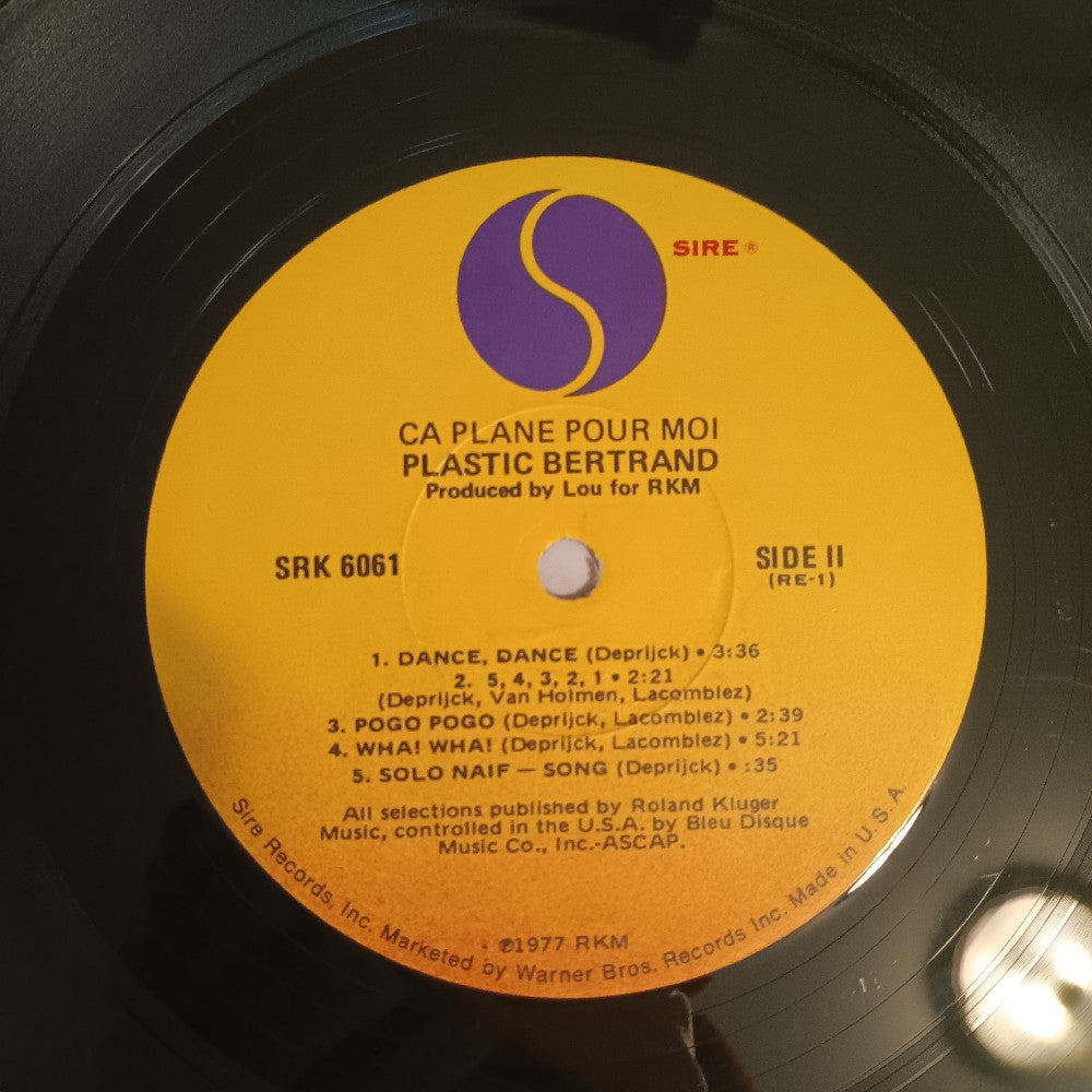 Plastic Bertrand - Ca Plane Pour Moi This Life's For Me PROMO - 1977 - SRK 6061 - Used - VG++ - Vinyl