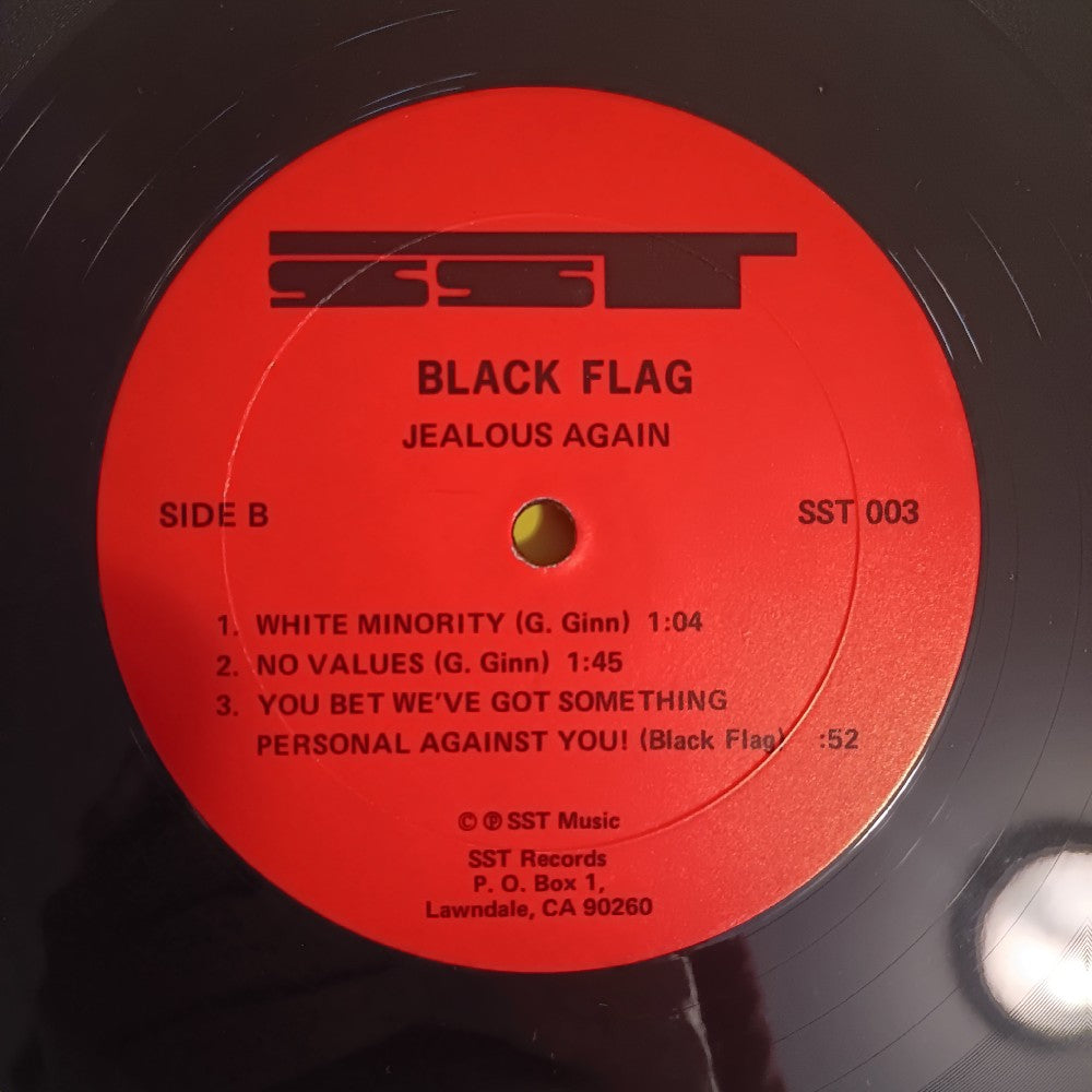 Black Flag - Jealous Again / Original Cardboard Inside - 1980 - SST 003 - Used - VG+ - Vinyl