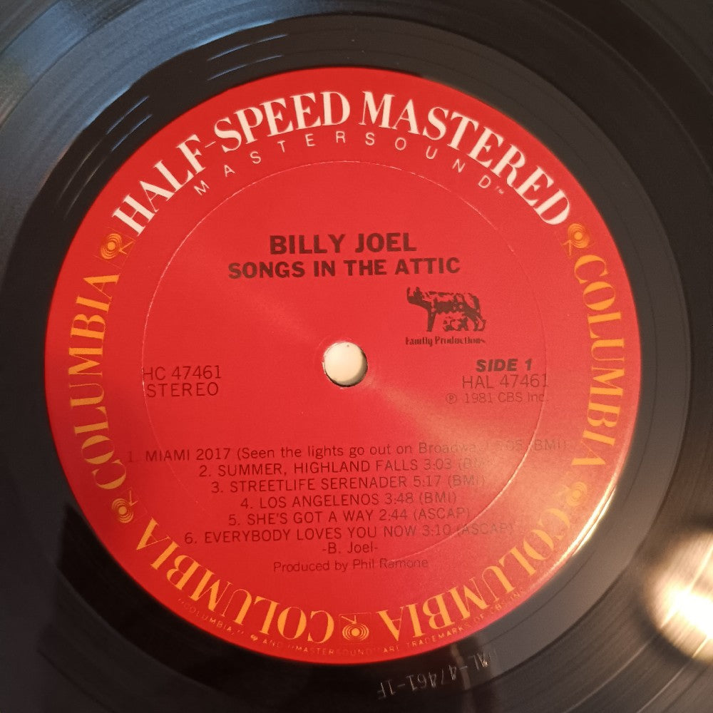 Billy Joel - Songs In The Attic / Half Speed Mastered - 1981 - HC 47461 - Used - EX - Vinyl