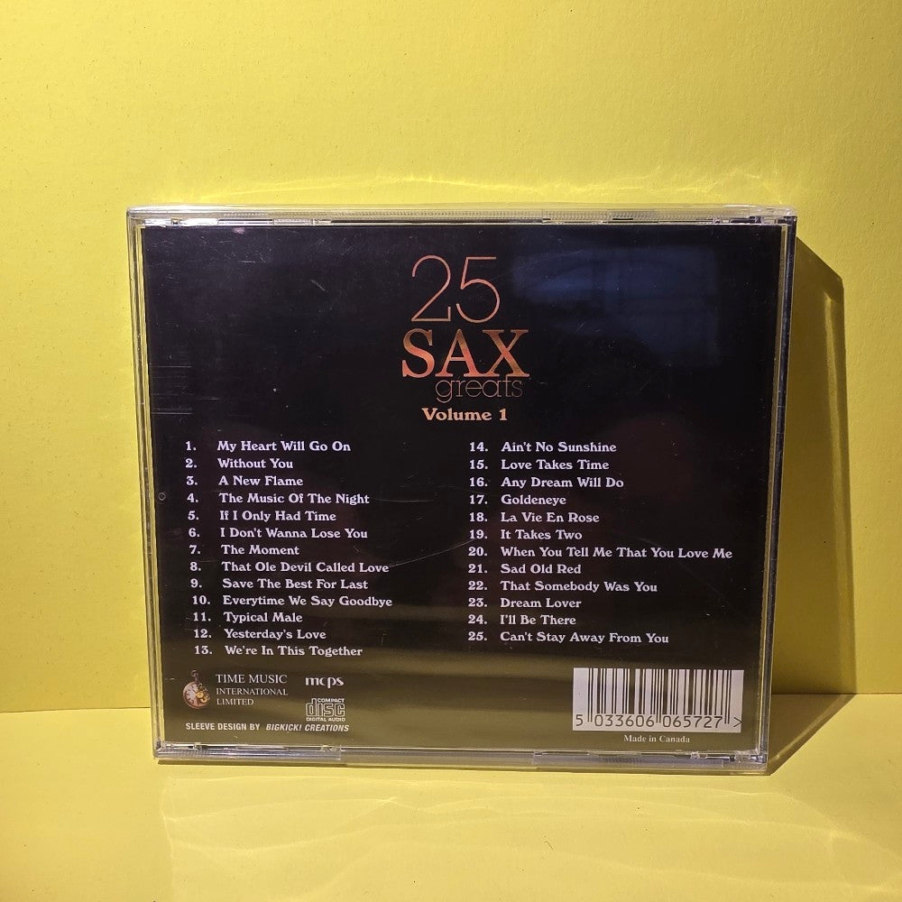 Various - 25 Sax Greats Volume 1 - 2001 - TMI657 - New - Sealed - CDs