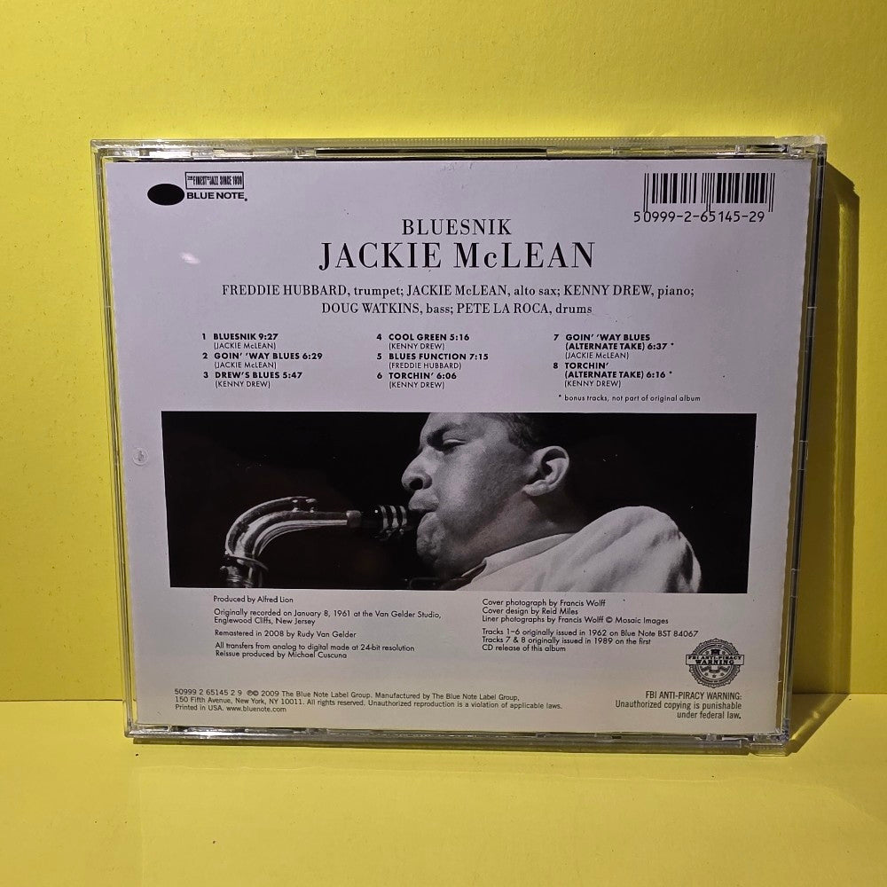 Jackie McLean - Bluesnik - 2009 - 50999 2 65145 2 9 - Used - VG++ - CDs