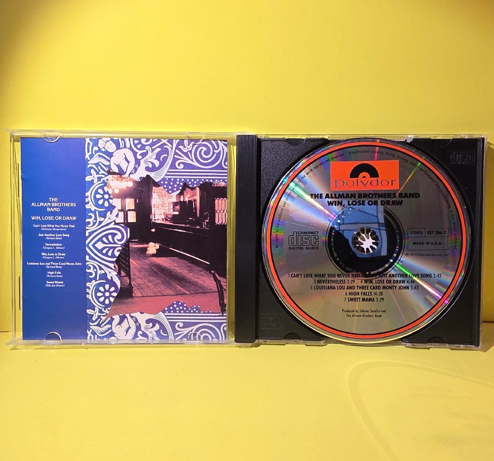 The Allman Brothers Band - Win, Lose Or Draw - 1991 - 827 586-2 - Used - VG++ - CDs