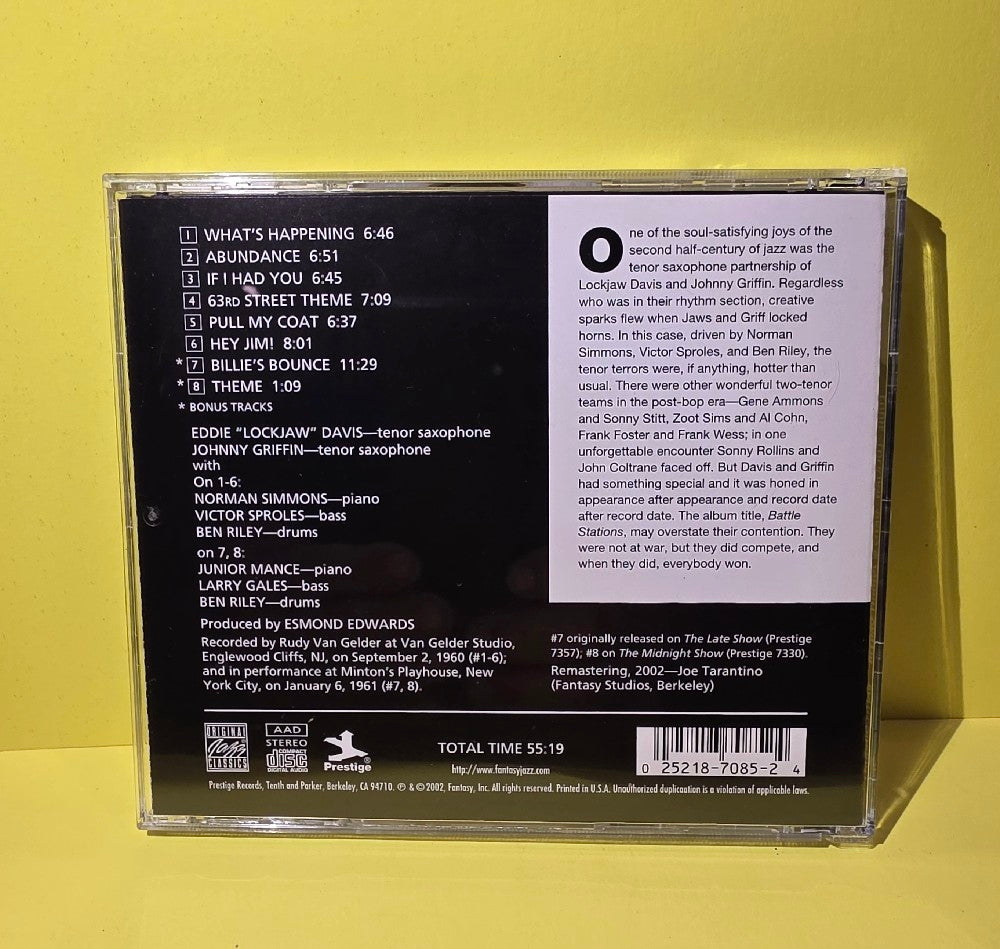 Eddie "Lockjaw" Davis & Johnny Griffin - Battle Stations - 2002 - OJCCD-1085-2 - Used - VG+ - CDs
