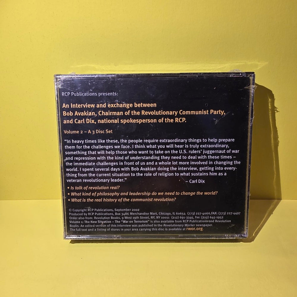 Bob Avakian - Bob Avakian Speaks Out War On Terror. Volume 2 - 2002 - New - Sealed - CDs
