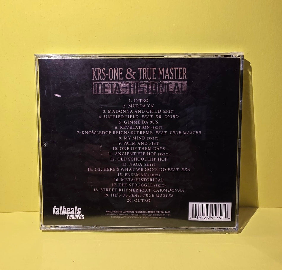 KRS-One & True Master - Meta-Historical - 2010 - FB5135 - Used - VG++ - CDs
