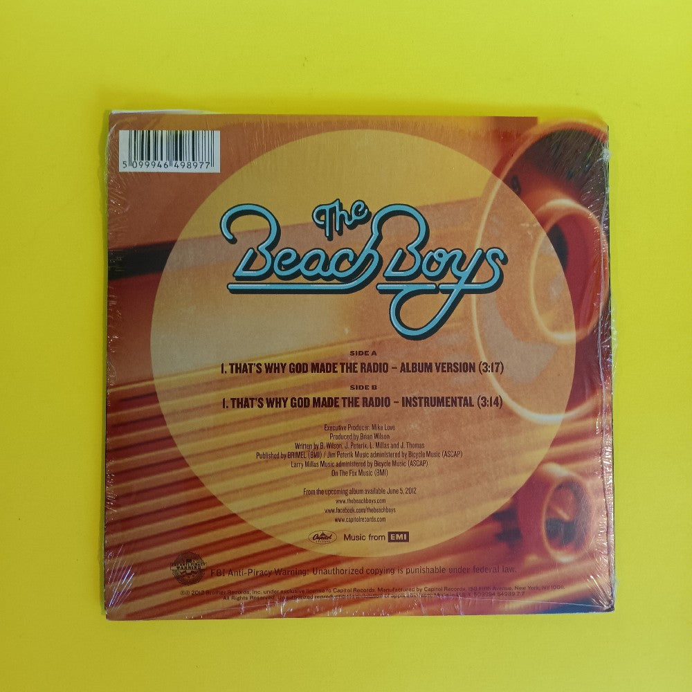 The Beach Boys - That's Why God Made The Radio 7" - 2012 - 5099946498977 - New - Sealed - Vinyl