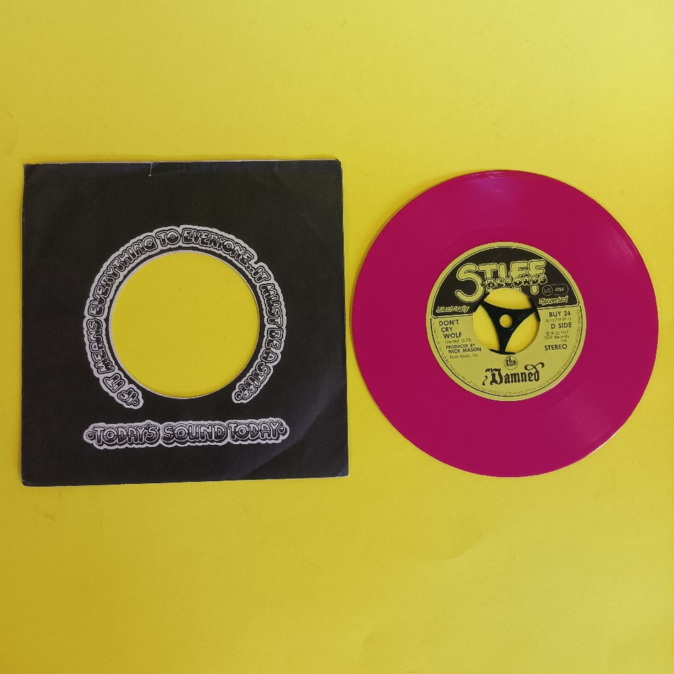 The Damned - Don't Cry Wolf / One Way Love UK Pink 7" - 1977 - BUY24 - Used - EX - Vinyl