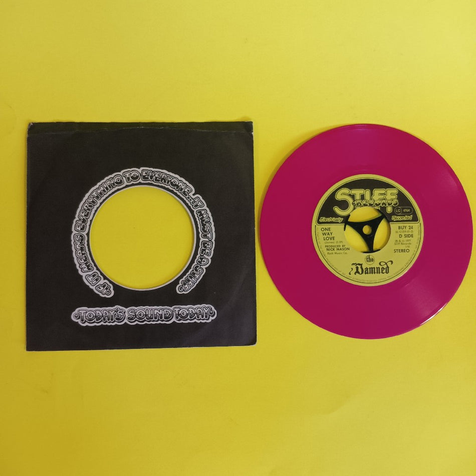 The Damned - Don't Cry Wolf / One Way Love UK Pink 7" - 1977 - BUY24 - Used - EX - Vinyl