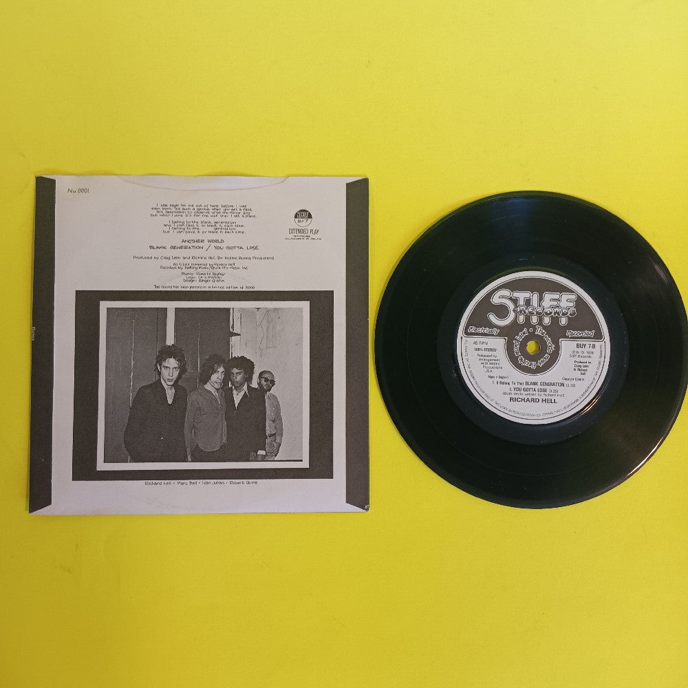 Richard Hell - Another World / UK 7" EP - 1979 - BUY7 - Used - VG++ - Vinyl