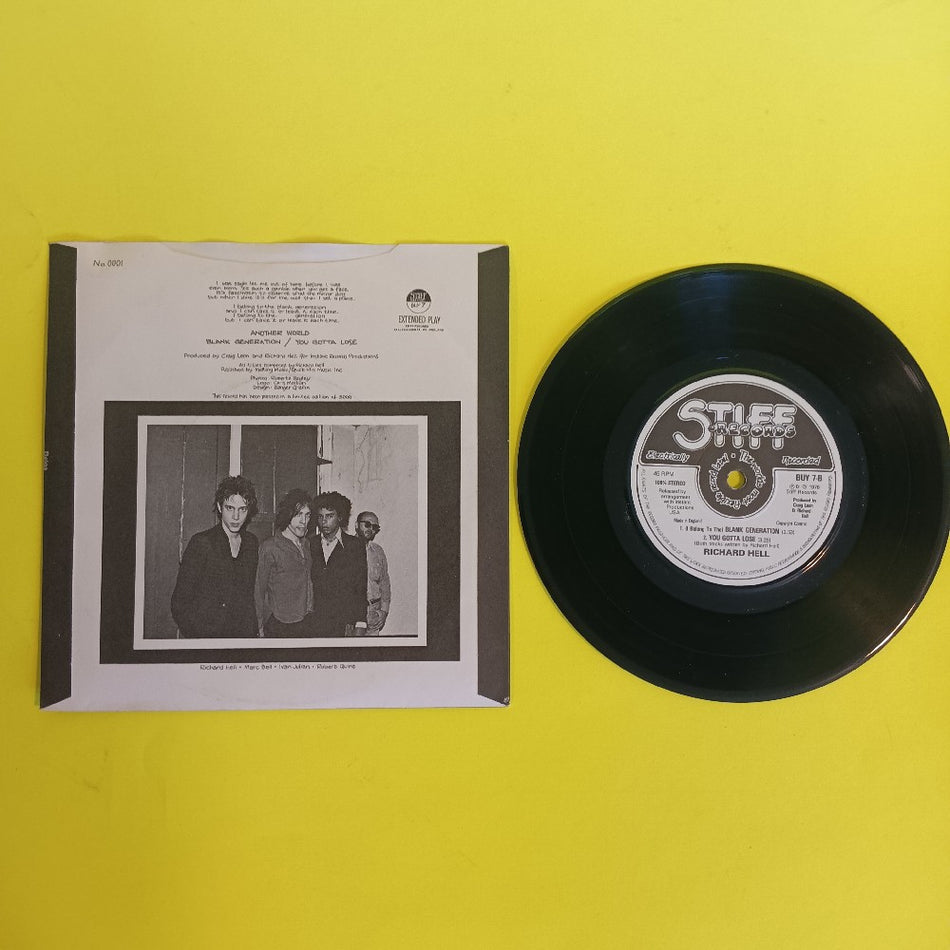 Richard Hell - Another World / UK 7" EP - 1979 - BUY7 - Used - VG++ - Vinyl