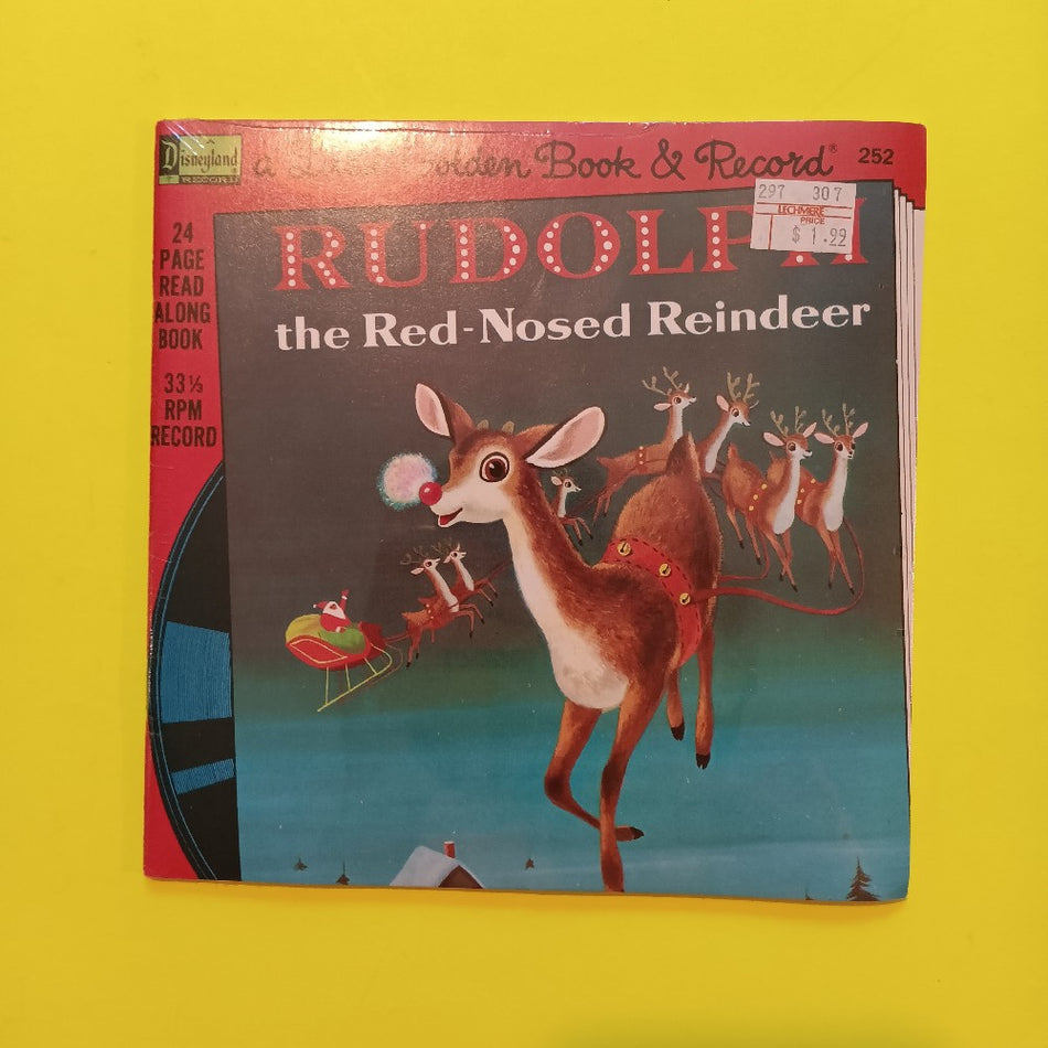 Little Golden Book & Record - Rudolph The Red-Nosed Reindeer 7" - 1976 - Disneyland 252 - New - Sealed - Vinyl