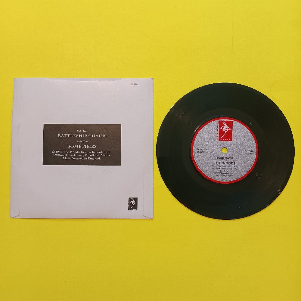 The Woods - Battleship Chains / Sometimes UK 7" - 1987 - D1048 - Used - EX - Vinyl