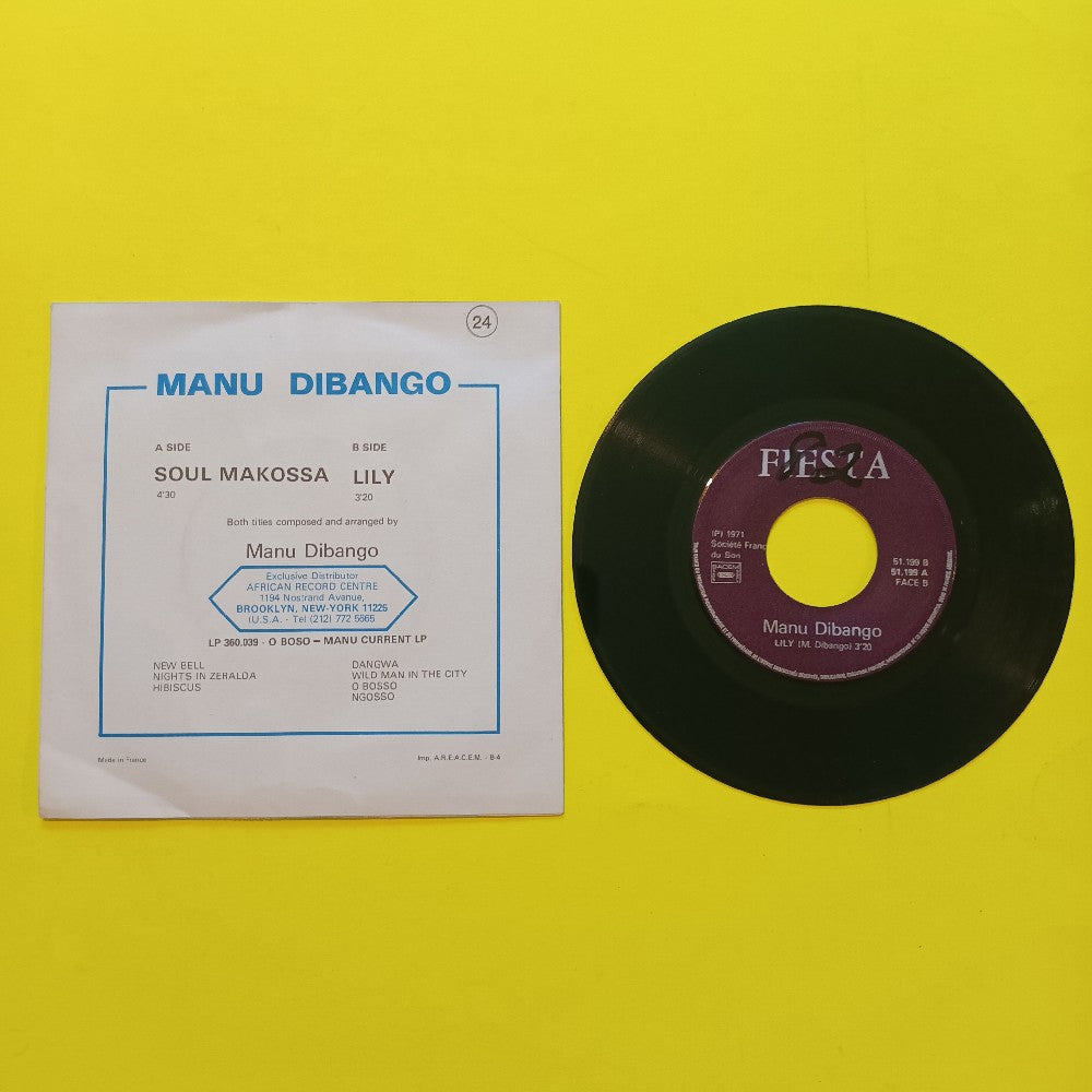 Manu Bibango - Soul Makossa / Lily France 7" - 1973 - 51.199 - Used - EX - Vinyl