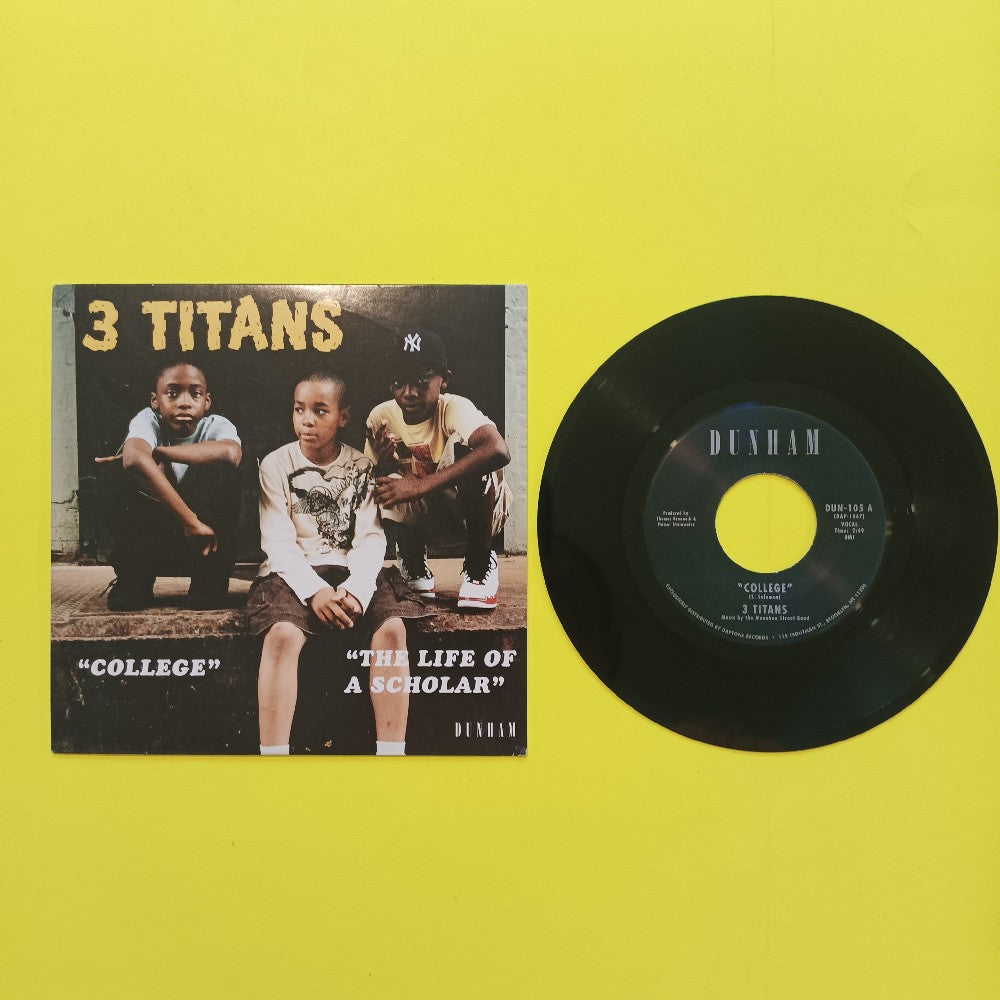 3 Titans - College / The Life Of A Scholar 7" - 2010 - DUN 105 - Used - VG++ - Vinyl