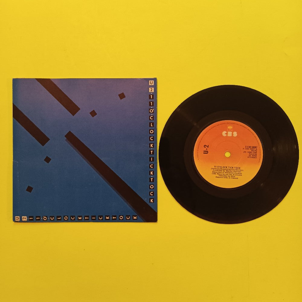 U2 - 11 O'clock Tick Tock Ireland Sunburst 7" - 1980 - SCBS 8687 - Used - EX - Vinyl