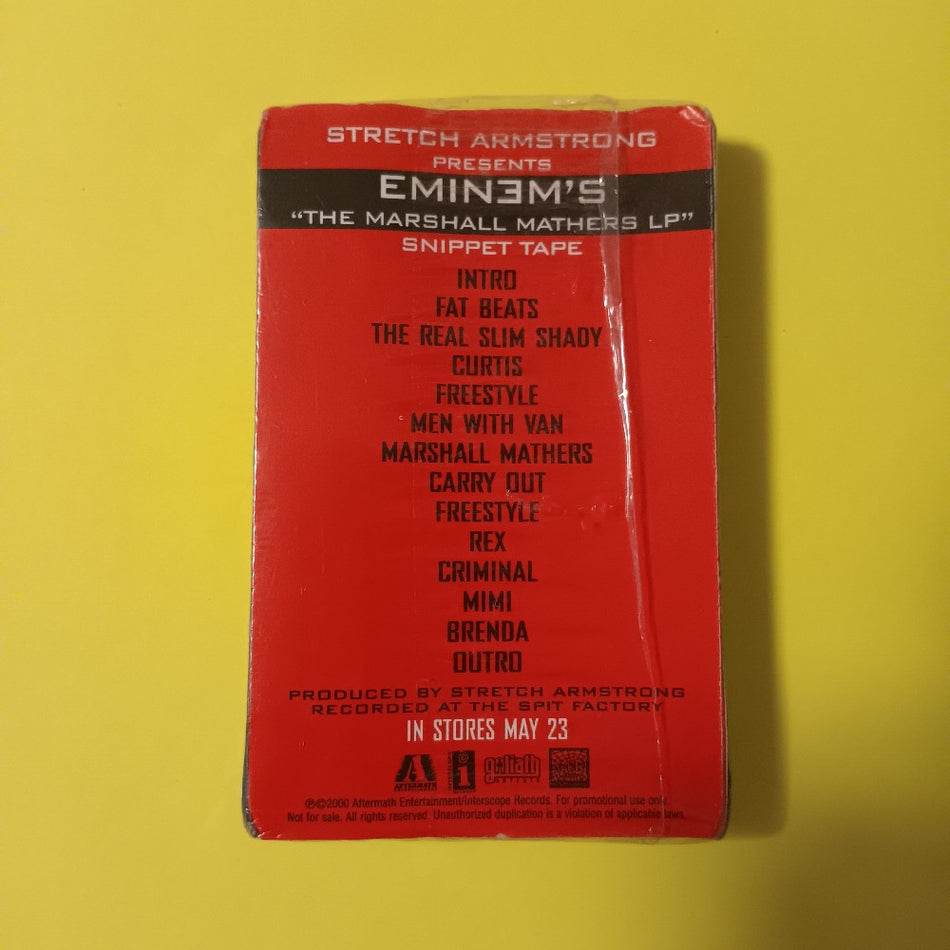 Eminem - The Marshall Mather's LP Snippet Tape Promo - 2000 - INTR-10088-4 - New - Sealed - Cassettes