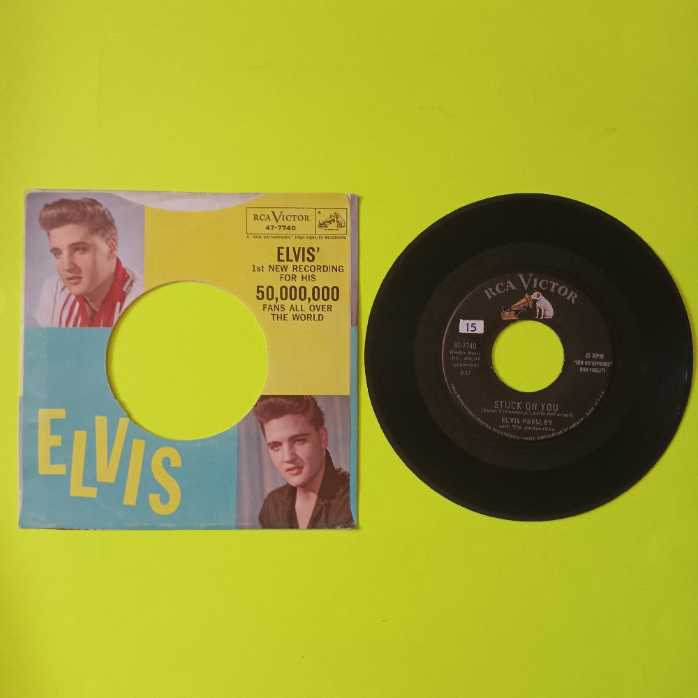 Elvis Presley w. The Jordanaires - Stuck On You / Fame And Fortune 7" - 1960 - 47-7740 - Used - EX - Vinyl