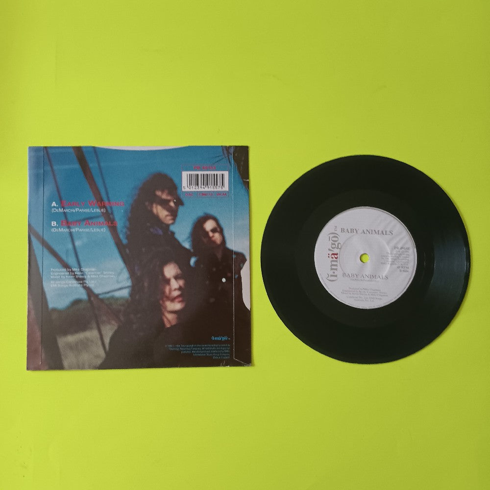 Baby Animals - Early Warning UK 7" - 1991 - PB 49155 - Used - VG++ - Vinyl