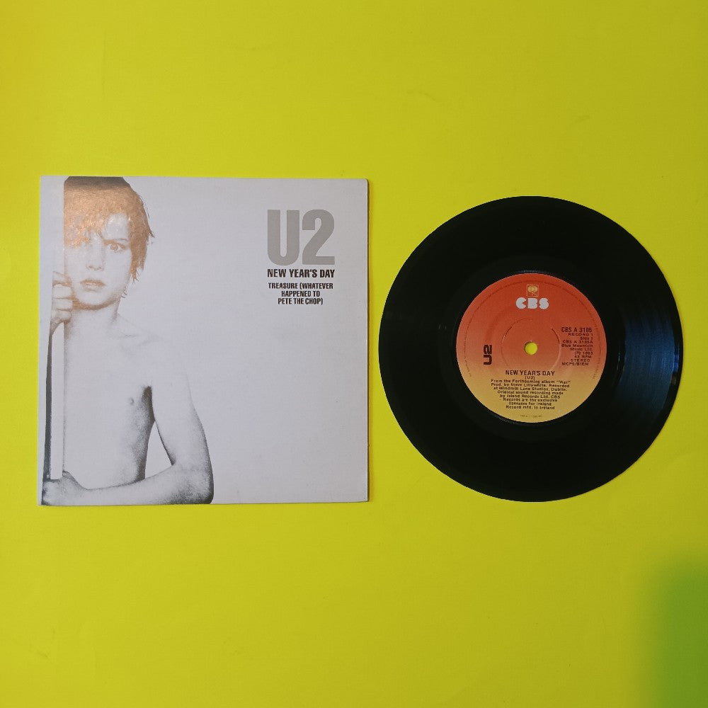 U2 - New Year's Day / Treasure Ireland 7" Sunburst - 1983 - CBS A 3105 - Used - VG++ - Vinyl