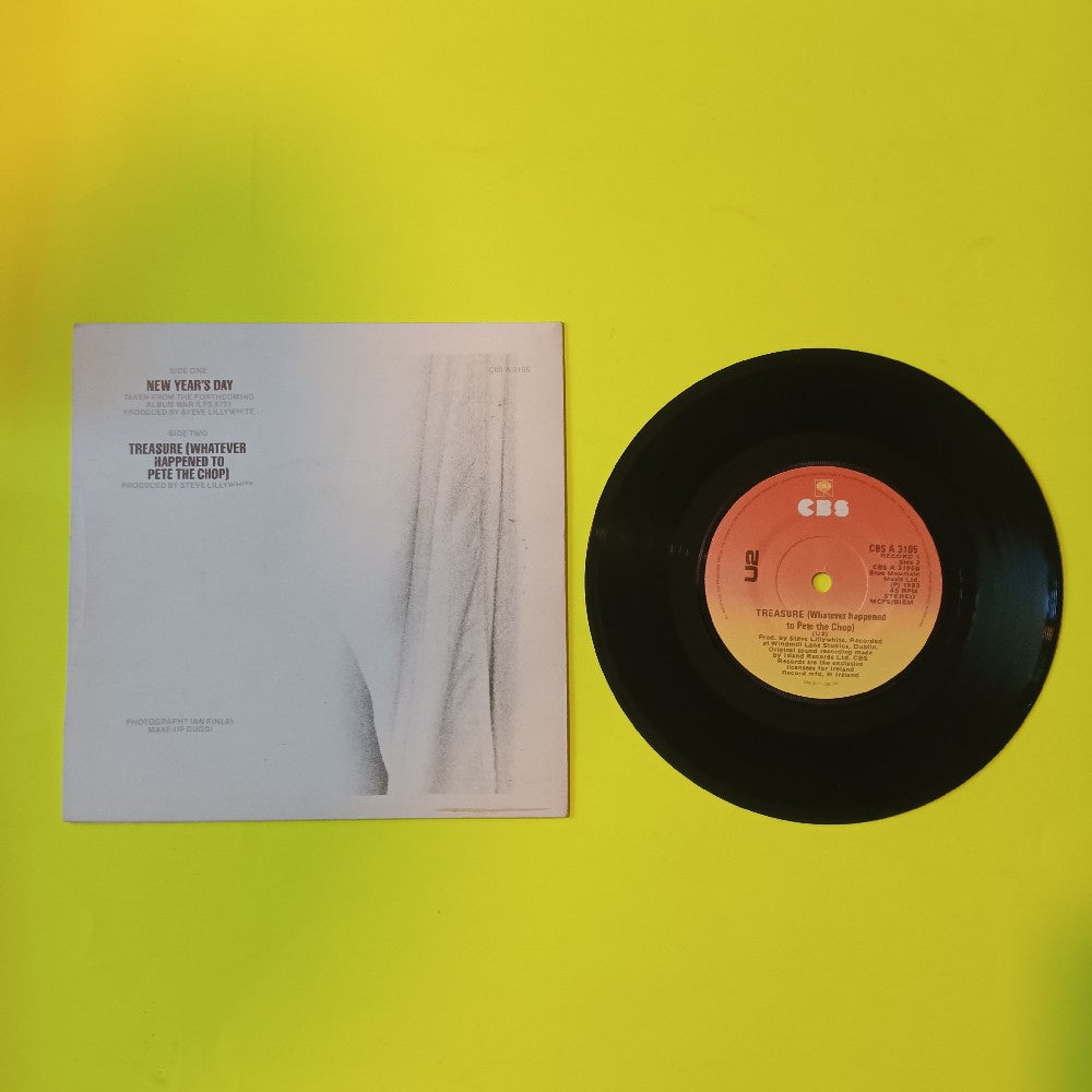 U2 - New Year's Day / Treasure Ireland 7" Sunburst - 1983 - CBS A 3105 - Used - VG++ - Vinyl