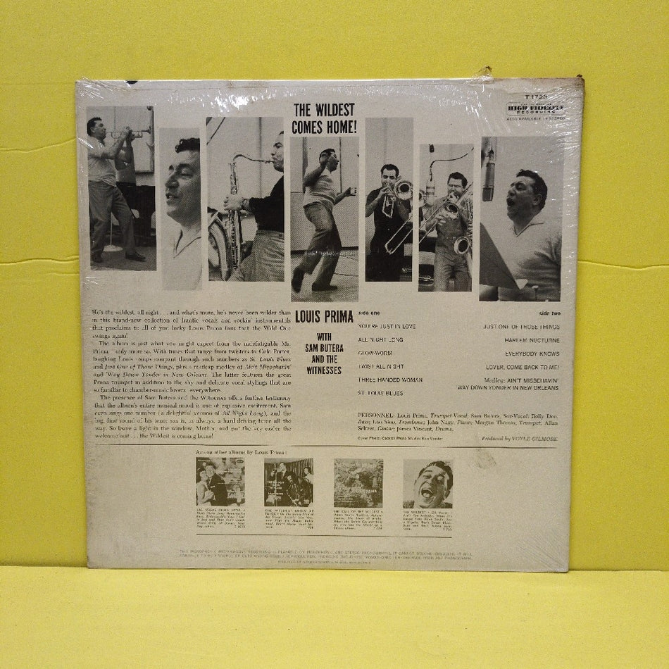 Louis Prima With Sam Butera And The Witnesses - The Wildest Comes Home - 1962 - T1723 - Used - VG++ - Vinyl