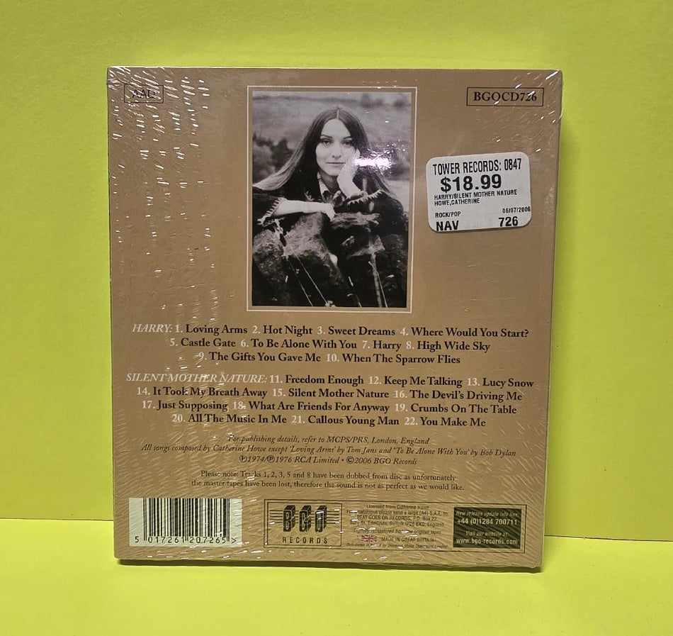 Catherine Howe - Harry / Silent Mother Nature - 2007 - BGOCD726 - New - Sealed - CDs