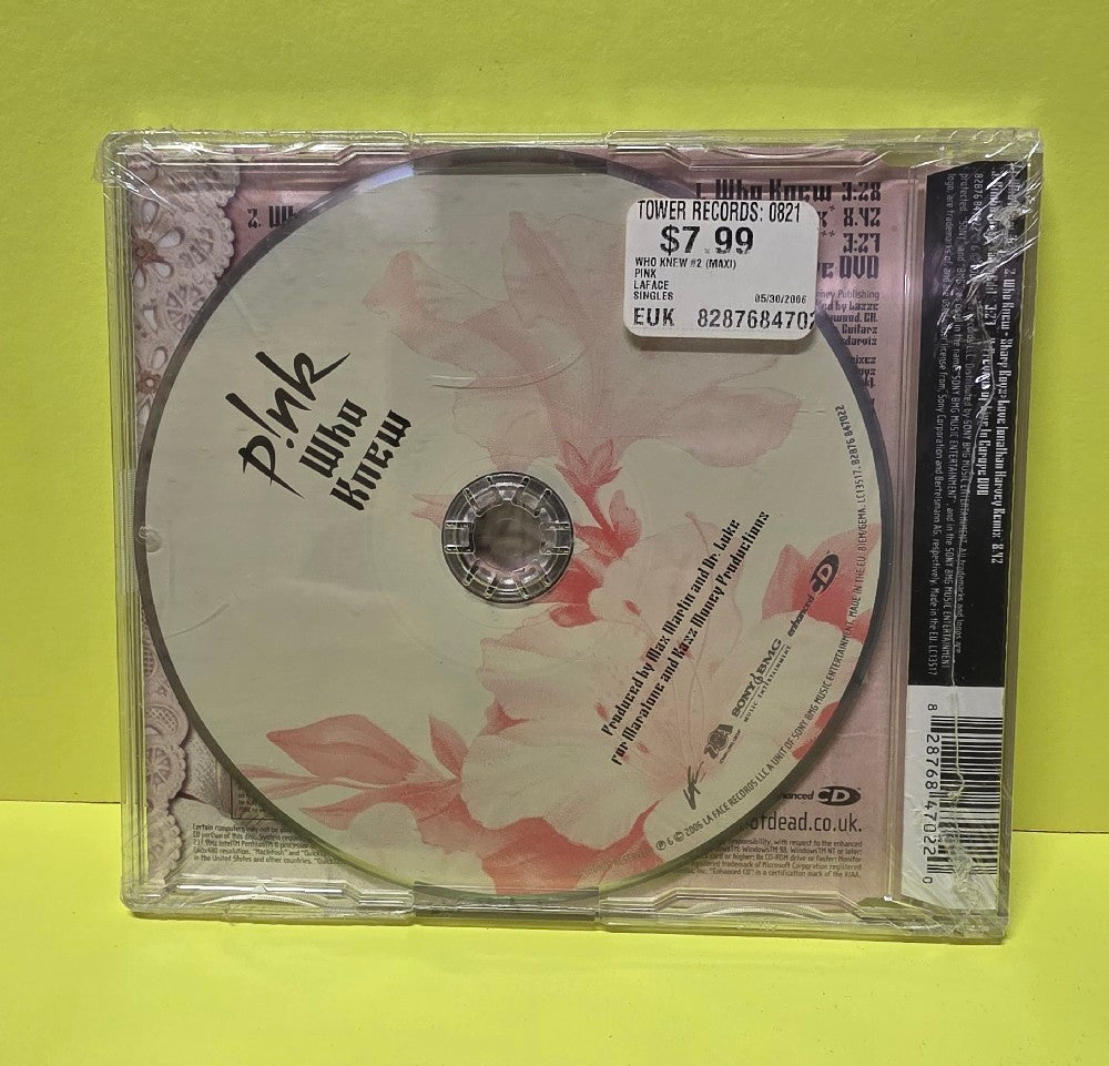 P!NK - Who Knew - 2006 - 82876 847022 - New - Sealed - CDs