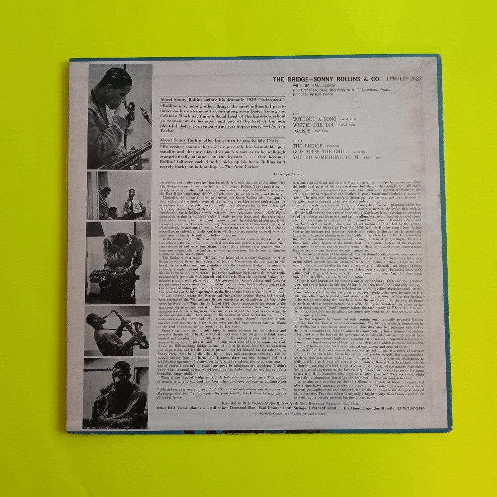 Sonny Rollins - The Bridge / Original Mono - 1962 - LPM 2527 - Used - VG++ - Vinyl