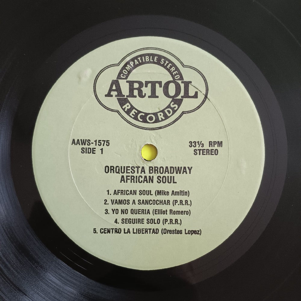 Orquesta Broadway - African Soul Alma Africana / Rare Artol Label - AAWS-1575 - Used - VG++ - Vinyl
