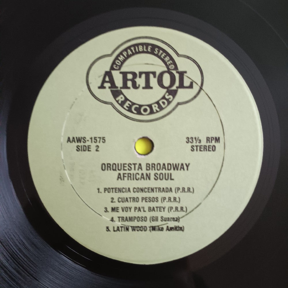 Orquesta Broadway - African Soul Alma Africana / Rare Artol Label - AAWS-1575 - Used - VG++ - Vinyl