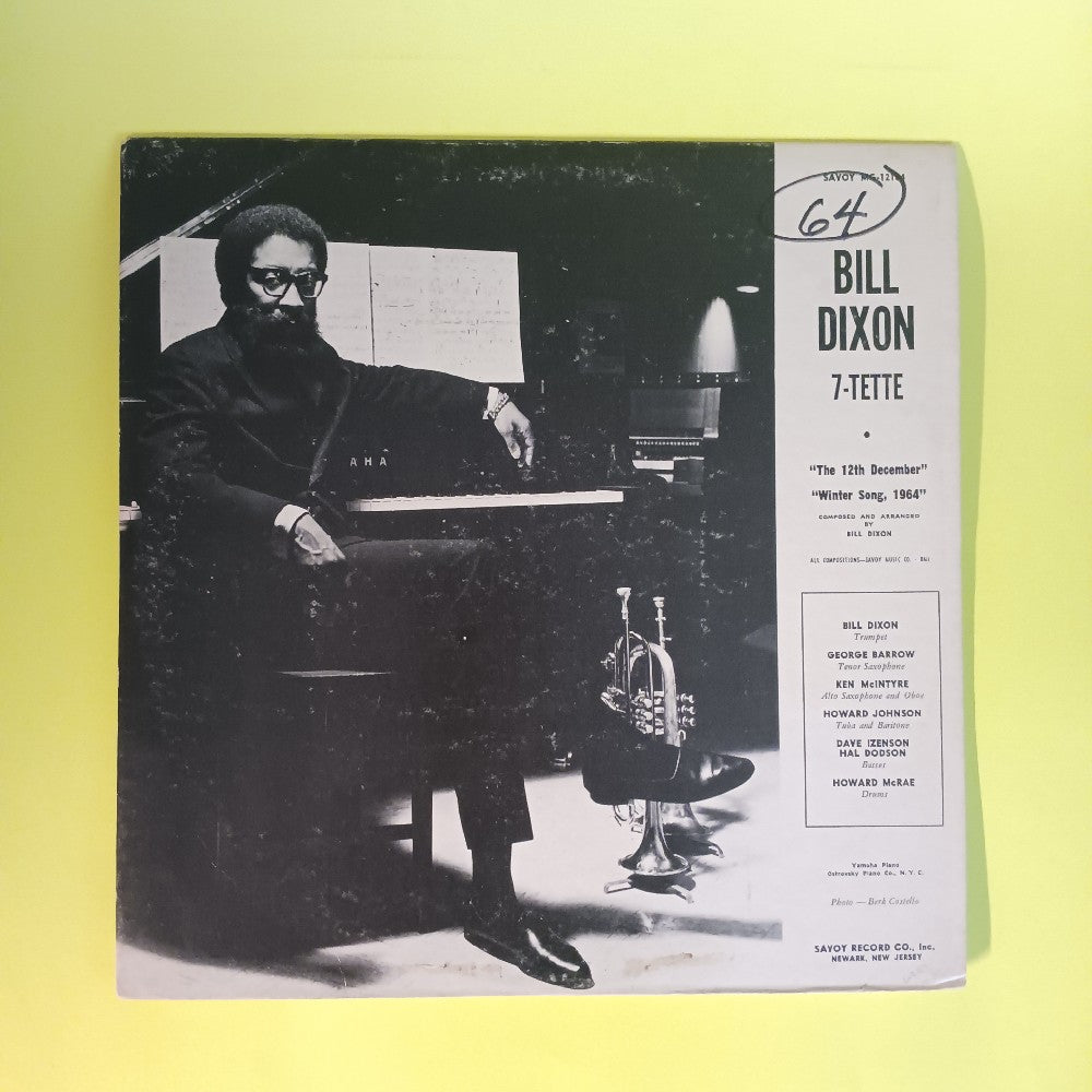 Bill Dixon / Artie Shepp - 7-tette / New York Contemporary 5 - 1972 - MG 12184 - Used - VG++ - Vinyl