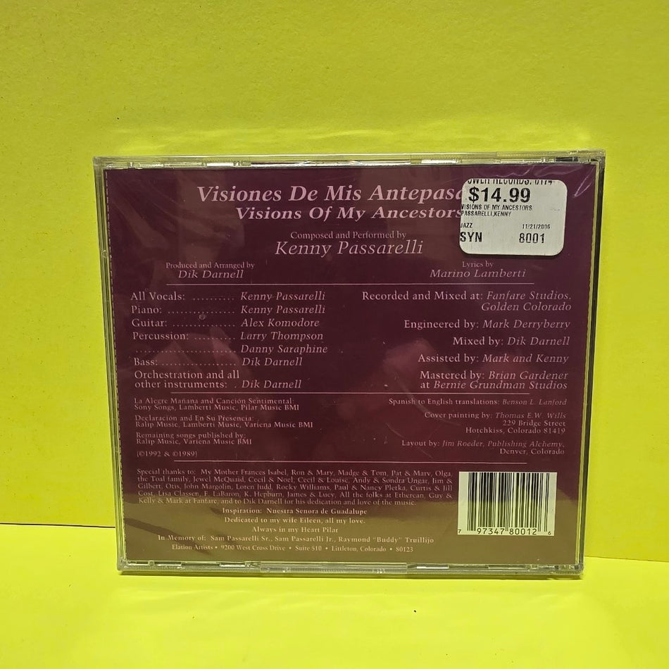 Kenny Passarelli - Visiones De Mis Antepasados - 1992 - EACD80012 - New - Sealed - CDs