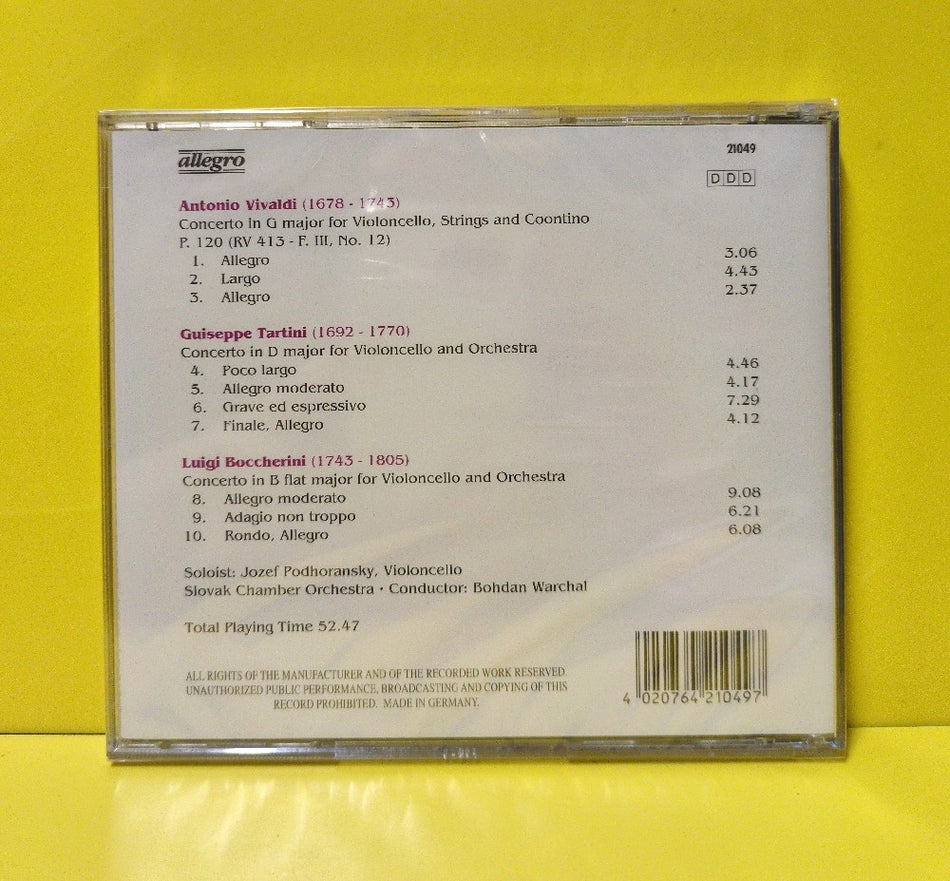 Antonio Vivaldi, Luigi Boccherini - Famous Concerts  - 21049 - New - Sealed - CDs - Europe Import