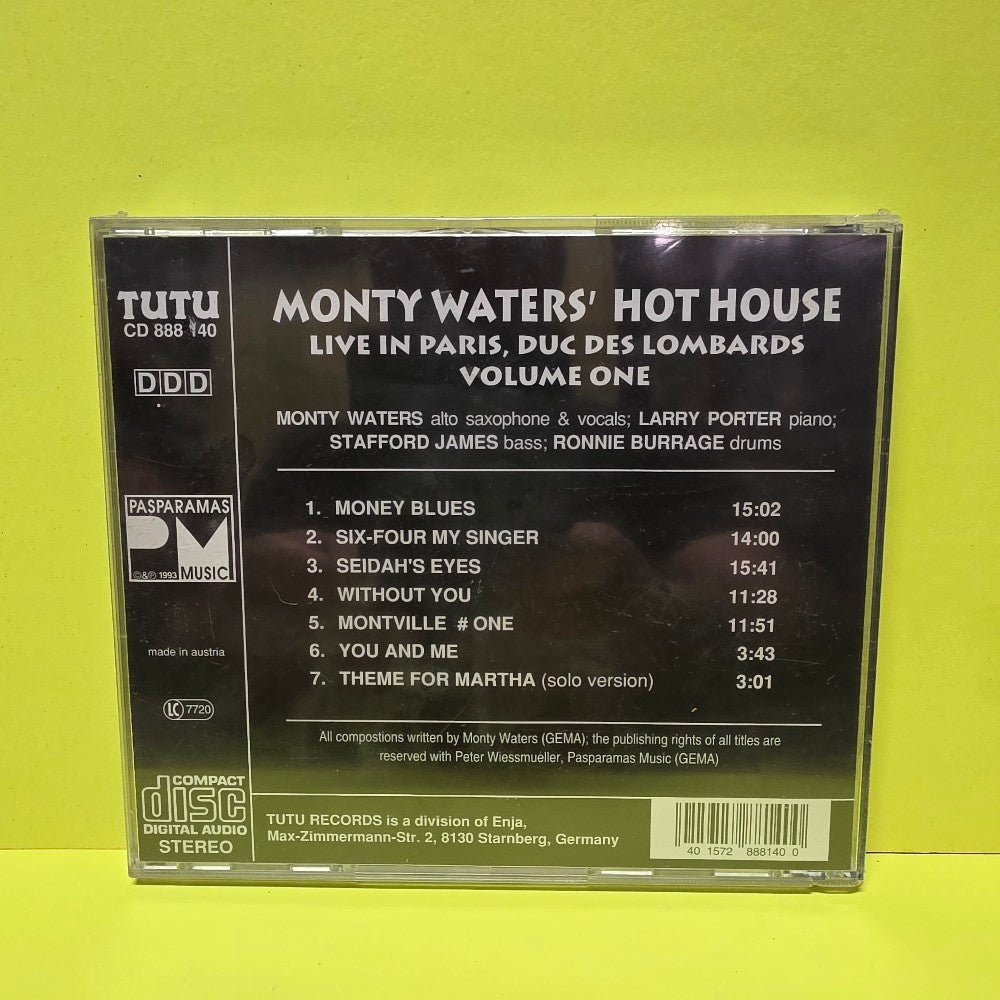 Monty Waters' Hot House - Live In Paris, Volume One - 1991 - CD 888 140 - New - Sealed - CDs