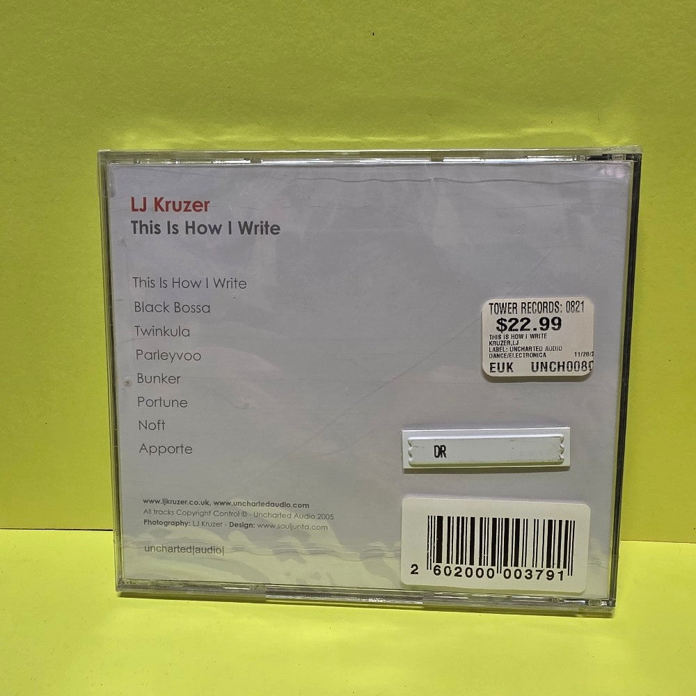 LJ Kruzer - This Is How I Write  - 2005 - UNCH008CD - New - Sealed - CDs