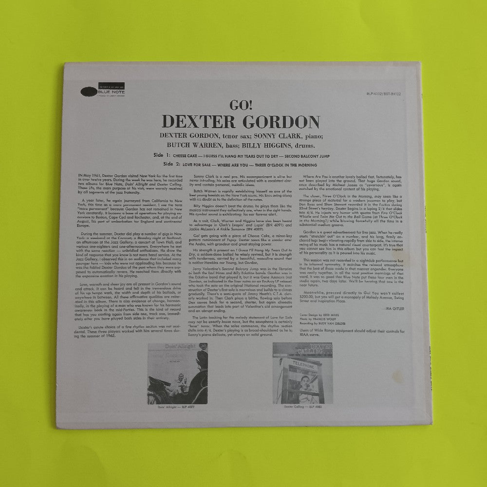 Dexter Gordon - Go / White B  - 1977 - BST 84112 - Used - VG+ - Vinyl