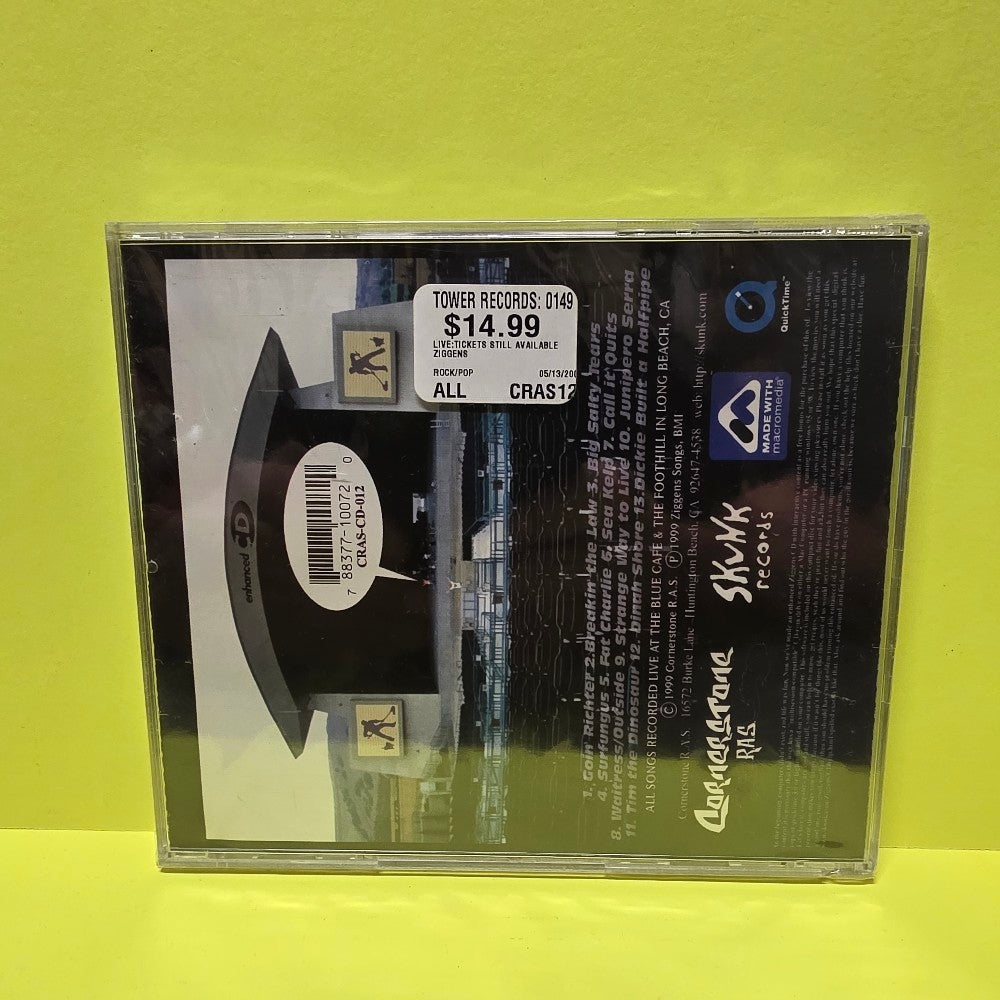 The Ziggens - Live: Tickets Still Available! - 1999 - CRAS-CD-012 - New - Sealed - CDs