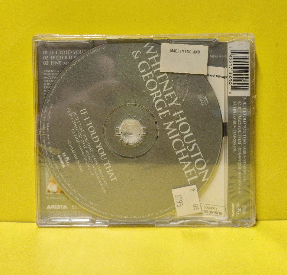 Whitney Houston & George Michael - If I Told You That - 2000 - 74321 76628 2 - New - Sealed - CDs - CD Single - UK Import