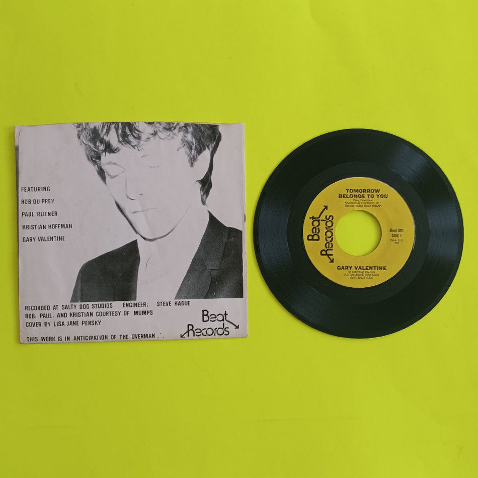 Gary Valentine (Blondie) - The First One 7"  - 1978 - BEAT001 - Used - VG++ - Vinyl