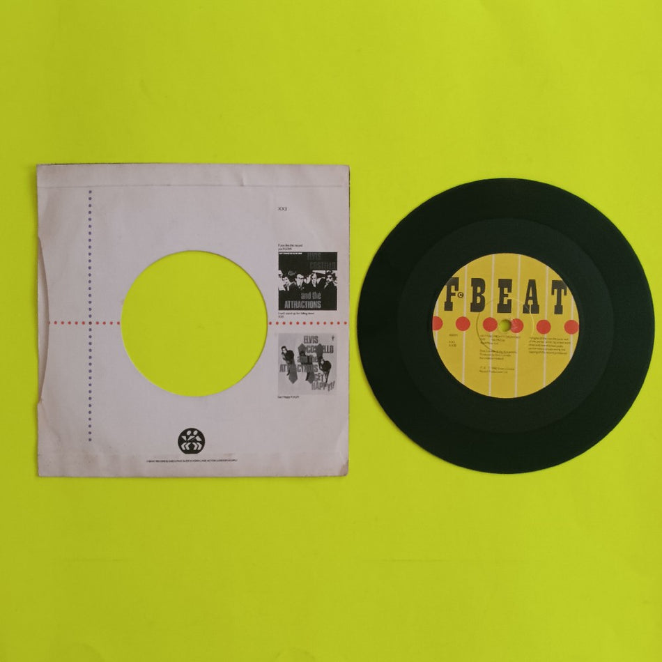 Elvis Costello - High Fidelity / Getting Mighty Crowded UK 7" - 1980 - F-Beat XXX3 - Used - VG++ - Vinyl
