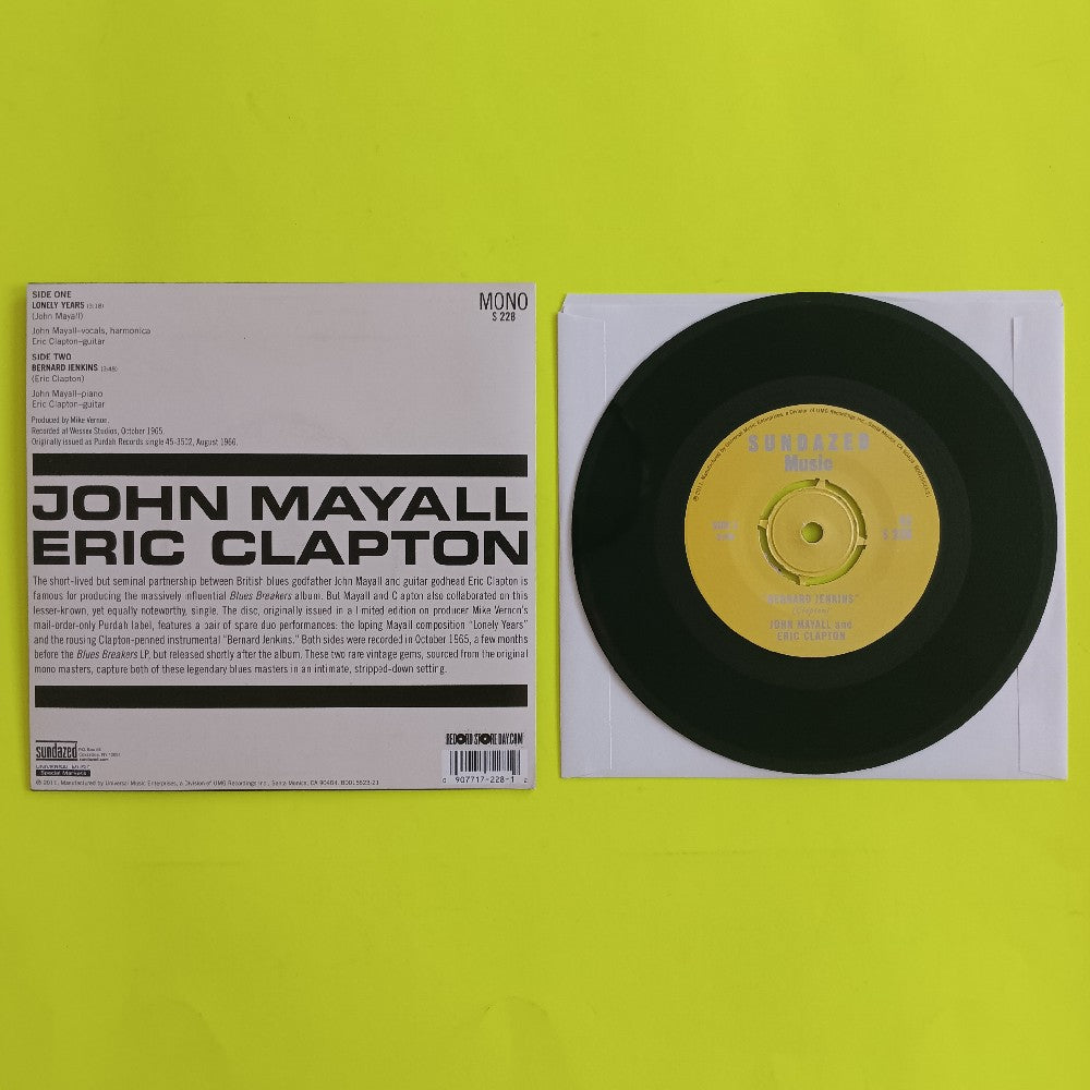 John Mayall / Eric Clapton - Lonely Years / Bernard Jenkins RSD 7" - 2011 - S 228 - Used - EX - Vinyl